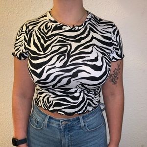 Forever 21 Zebra Top